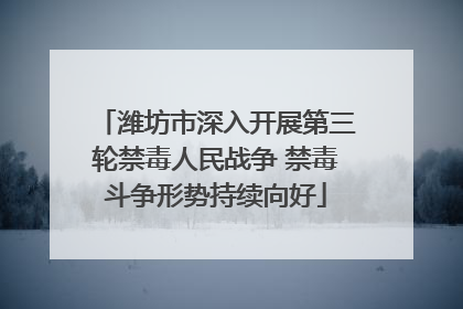 潍坊市深入开展第三轮禁毒人民战争 禁毒斗争形势持续向好